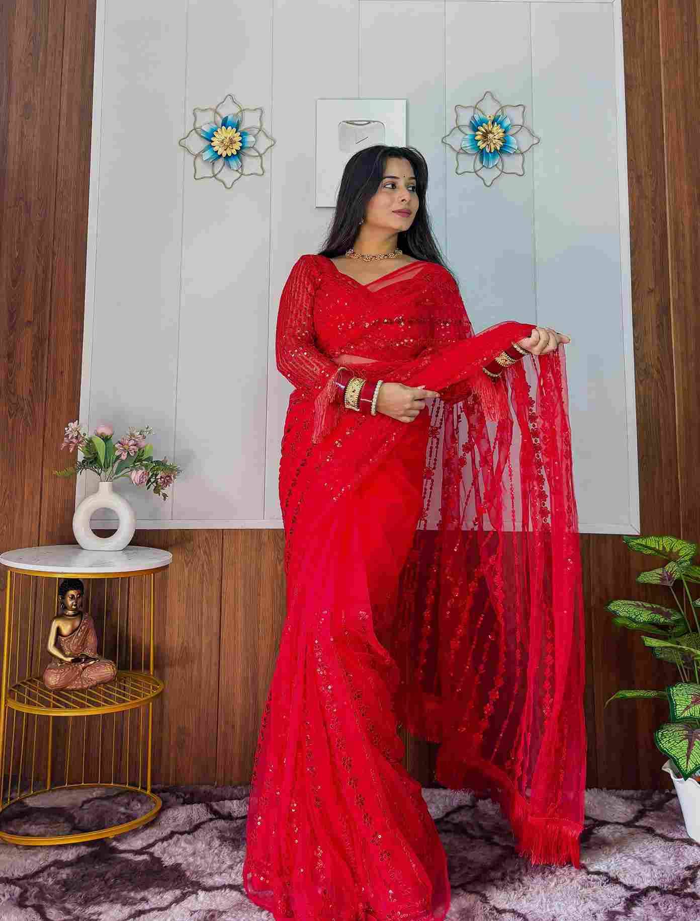 Sf-1109 By Fashid Wholesale Indian Traditional Wear Collection Beautiful Stylish Fancy Colorful Party Wear & Occasional Wear Net Sarees At Wholesale Price