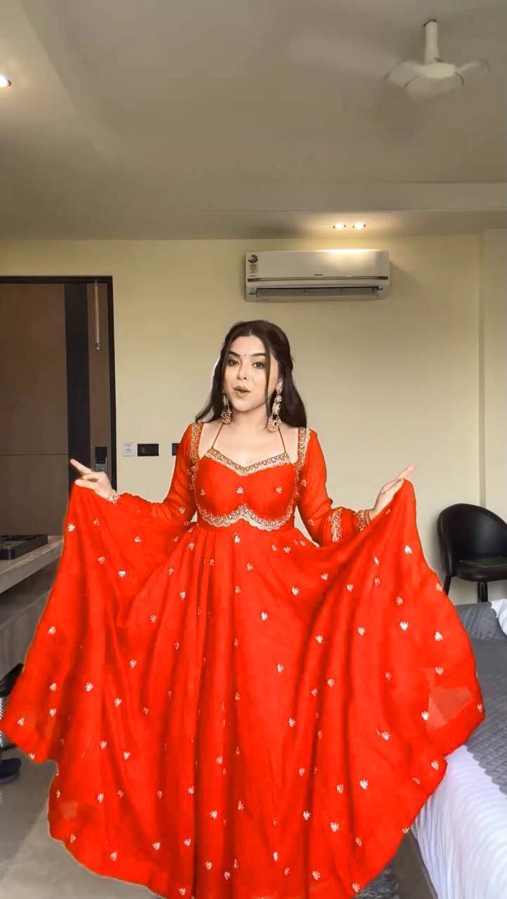 Mb-521 By Fashid Wholesale 01 To 04 Series Beautiful Fancy Colorful Stylish Party Wear & Occasional Wear Faux Georgette Dresses At Wholesale Price