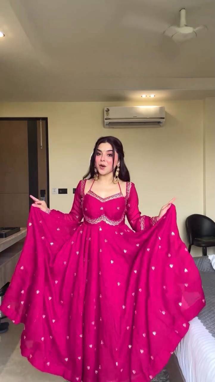 Mb-521 By Fashid Wholesale 01 To 04 Series Beautiful Fancy Colorful Stylish Party Wear & Occasional Wear Faux Georgette Dresses At Wholesale Price