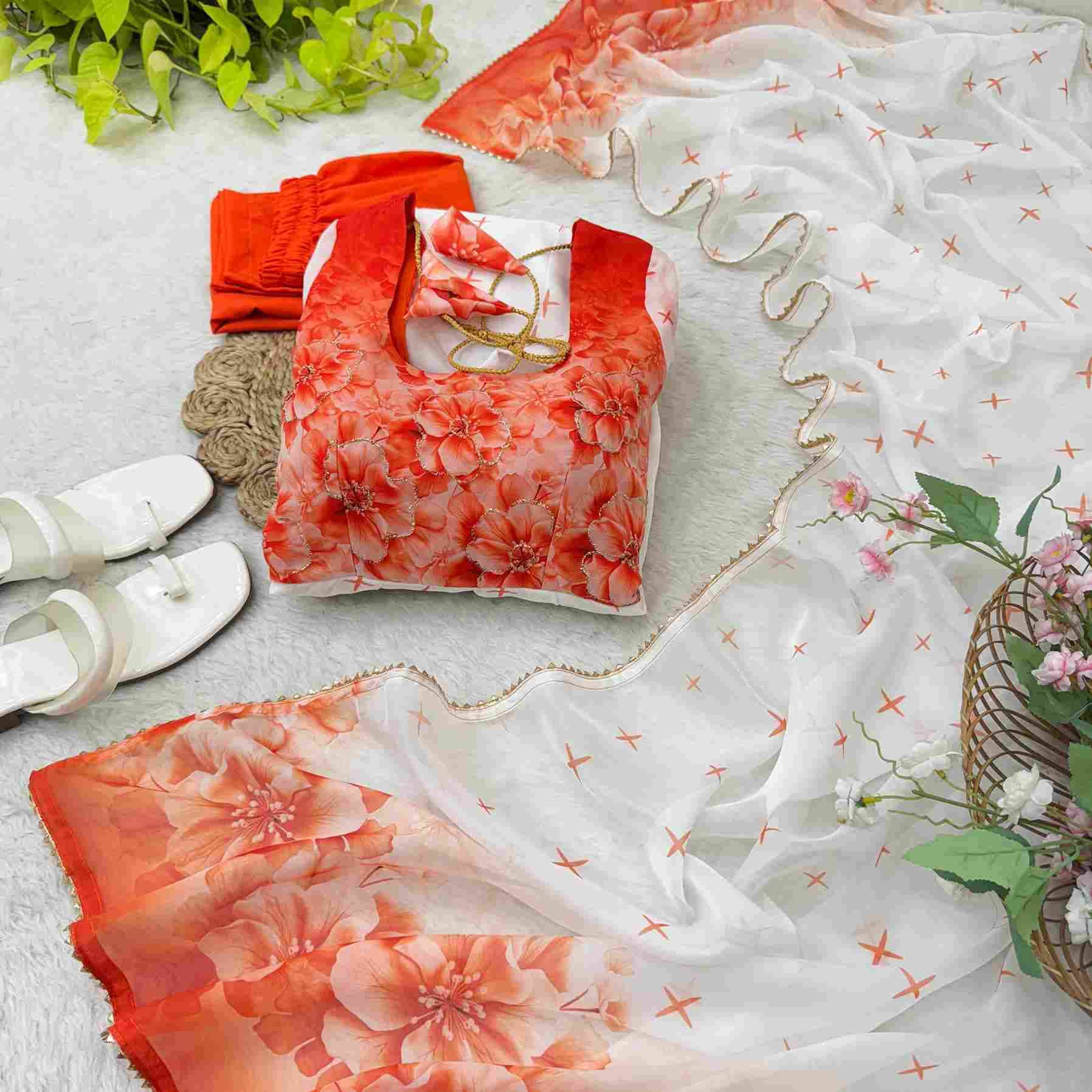 Mb-518 By Fashid Wholesale Beautiful Fancy Colorful Stylish Party Wear & Occasional Wear Organza Taby Soft Silk Dresses At Wholesale Price