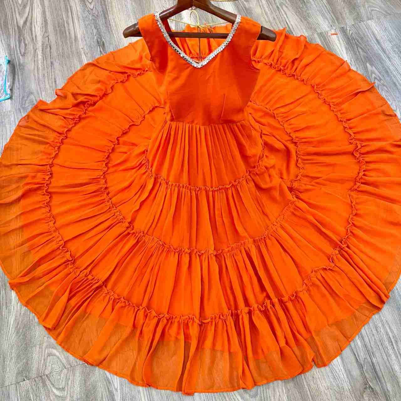 Mb-489 By Fashid Wholesale Beautiful Fancy Colorful Stylish Party Wear & Occasional Wear Heavy Chiffon Georgette Dresses At Wholesale Price