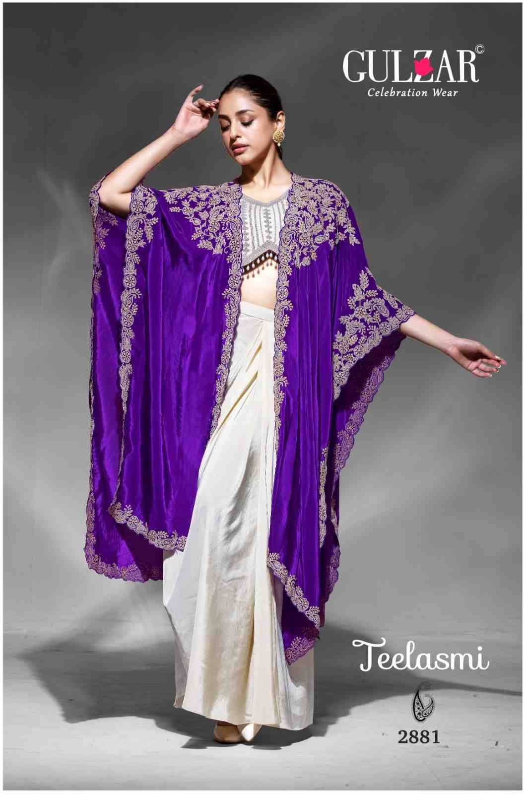 Teelasmi By Gulzar 2881 To 2883 Series Designer Beautiful Festive Collection Occasional Wear & Party Wear Fancy Crop Top With Bottom And Jacket At Wholesale Price