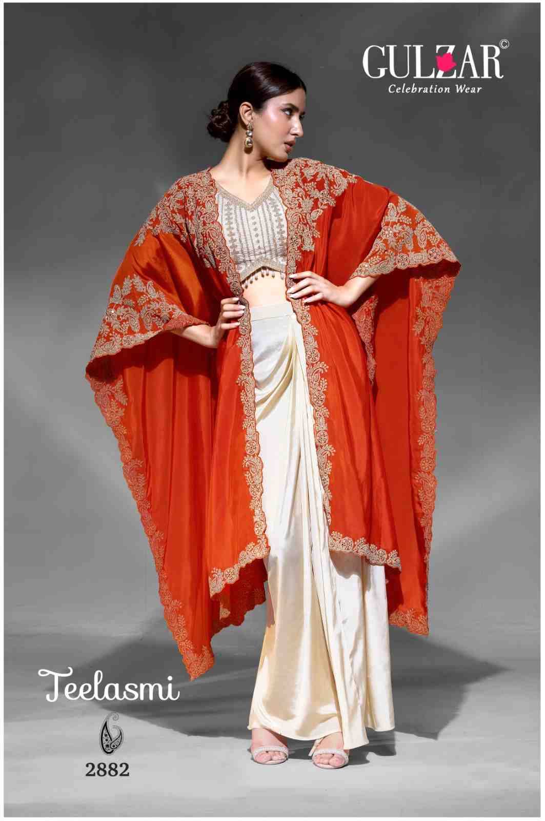 Teelasmi By Gulzar 2881 To 2883 Series Designer Beautiful Festive Collection Occasional Wear & Party Wear Fancy Crop Top With Bottom And Jacket At Wholesale Price