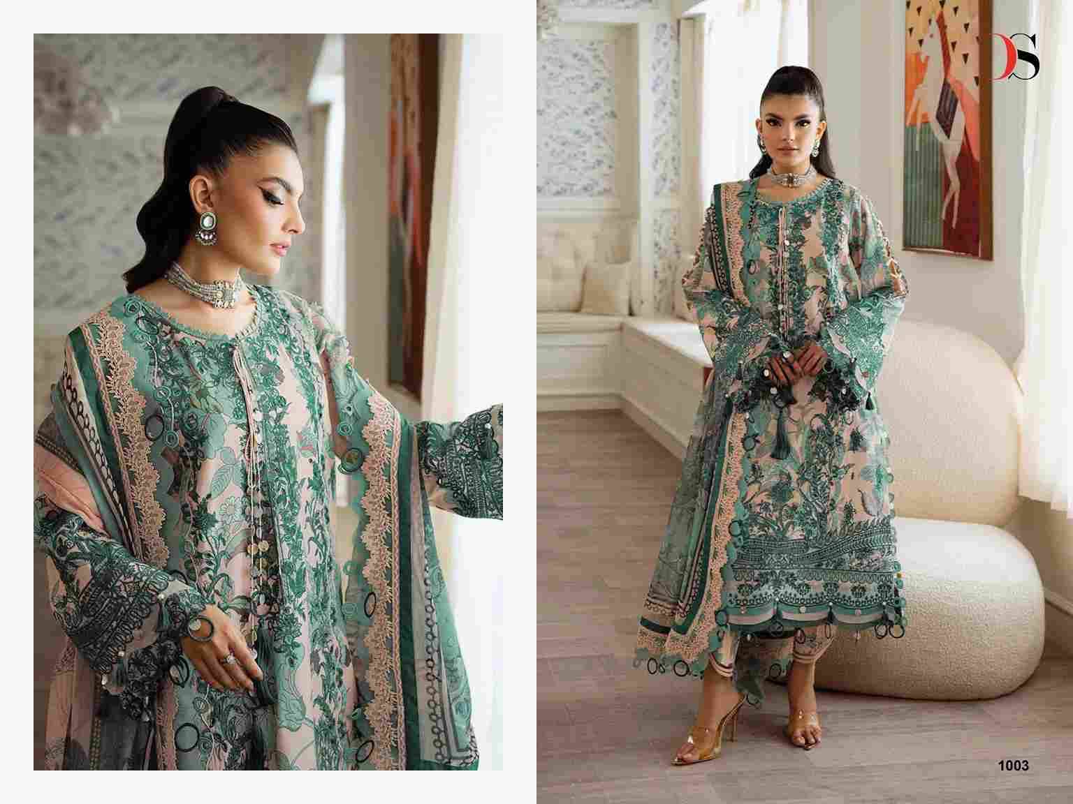 Jade Premium By Deepsy Suits 1001 To 1008 Series Pakistani Stylish Beautiful Colourful Printed & Embroidered Party Wear & Occasional Wear Pure Cotton Dresses At Wholesale Price