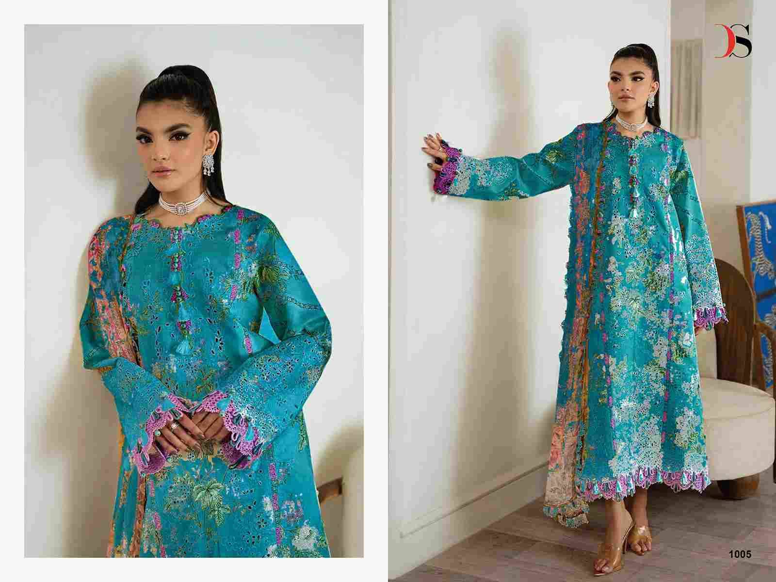 Jade Premium By Deepsy Suits 1001 To 1008 Series Pakistani Stylish Beautiful Colourful Printed & Embroidered Party Wear & Occasional Wear Pure Cotton Dresses At Wholesale Price