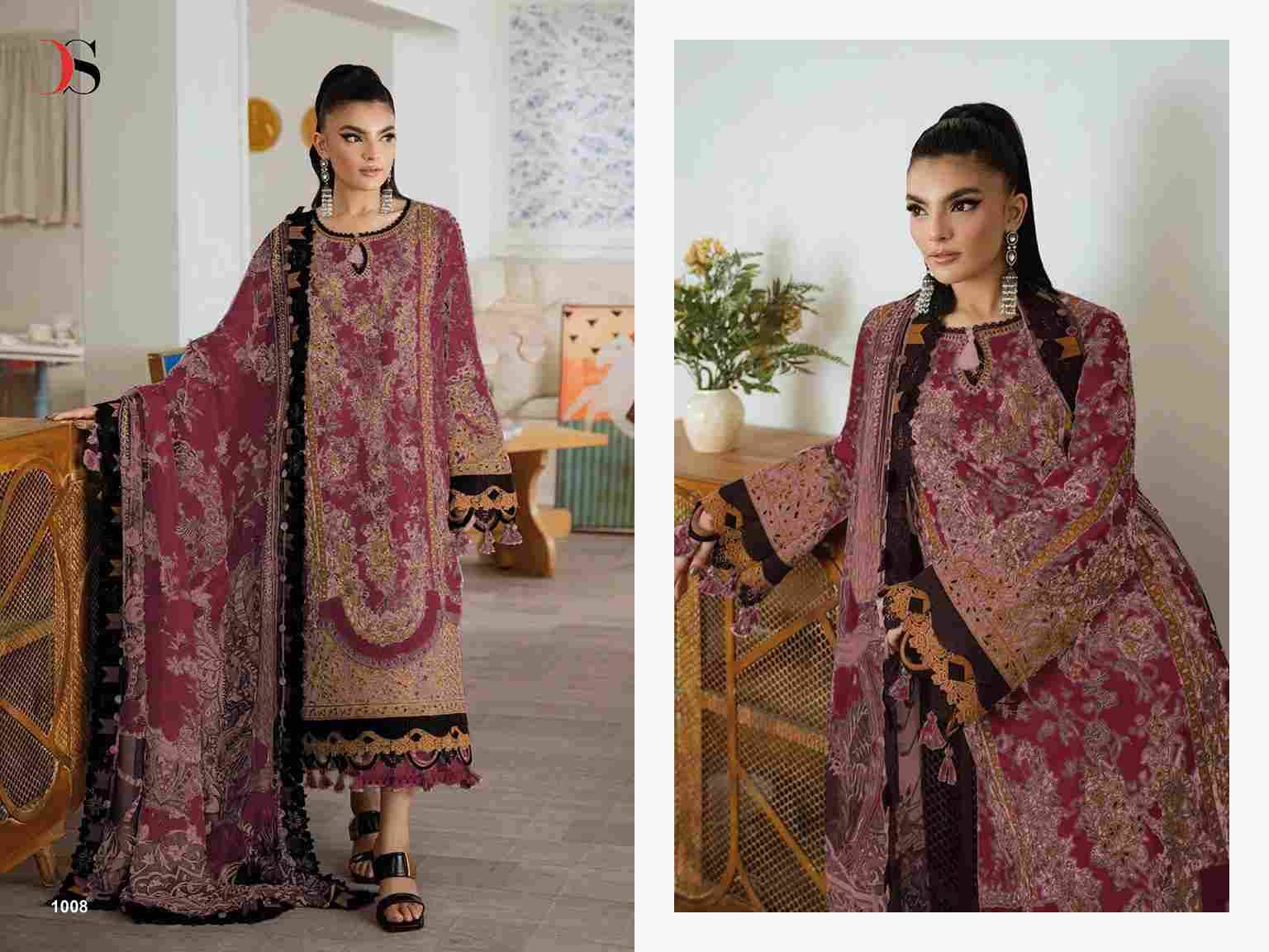 Jade Premium By Deepsy Suits 1001 To 1008 Series Pakistani Stylish Beautiful Colourful Printed & Embroidered Party Wear & Occasional Wear Pure Cotton Dresses At Wholesale Price