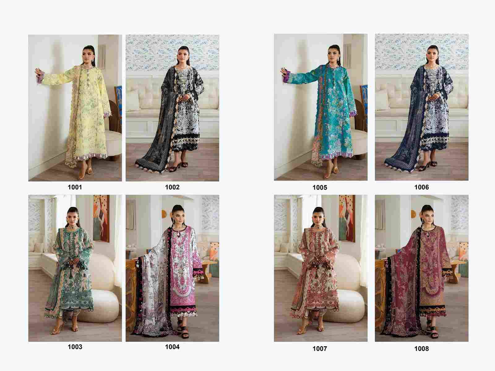 Jade Premium By Deepsy Suits 1001 To 1008 Series Pakistani Stylish Beautiful Colourful Printed & Embroidered Party Wear & Occasional Wear Pure Cotton Dresses At Wholesale Price