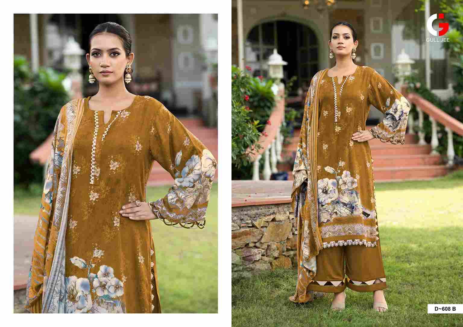 Khwab By Gull Jee 608-A To 608-D Series Beautiful Festive Suits Colorful Stylish Fancy Casual Wear & Ethnic Wear Viscose Pashmina Embroidered Dresses At Wholesale Price