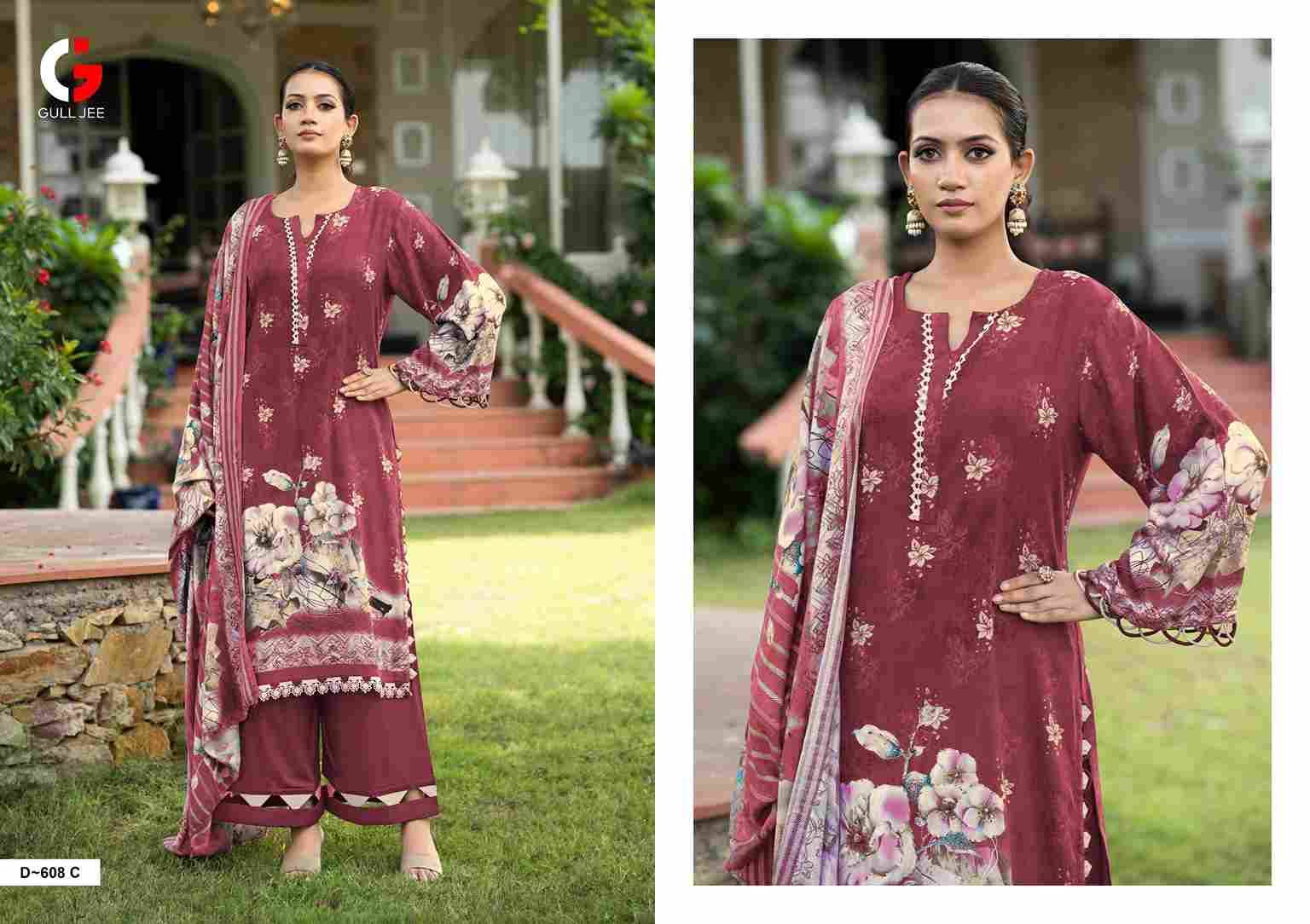 Khwab By Gull Jee 608-A To 608-D Series Beautiful Festive Suits Colorful Stylish Fancy Casual Wear & Ethnic Wear Viscose Pashmina Embroidered Dresses At Wholesale Price