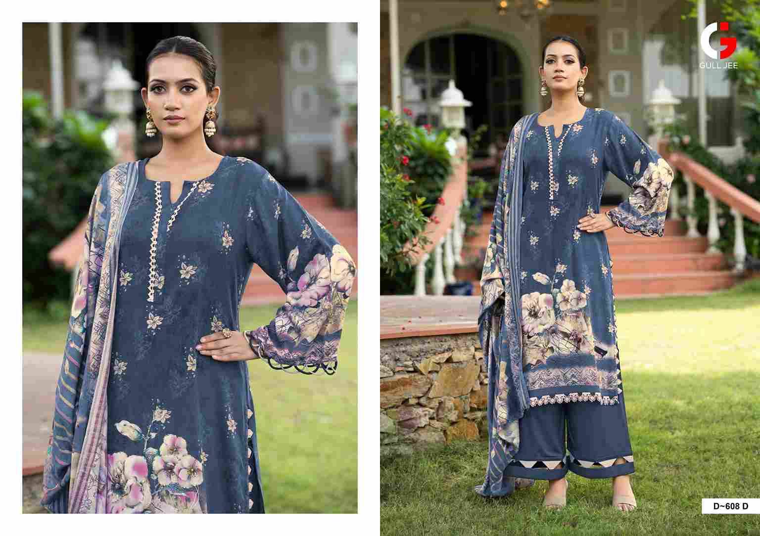 Khwab By Gull Jee 608-A To 608-D Series Beautiful Festive Suits Colorful Stylish Fancy Casual Wear & Ethnic Wear Viscose Pashmina Embroidered Dresses At Wholesale Price