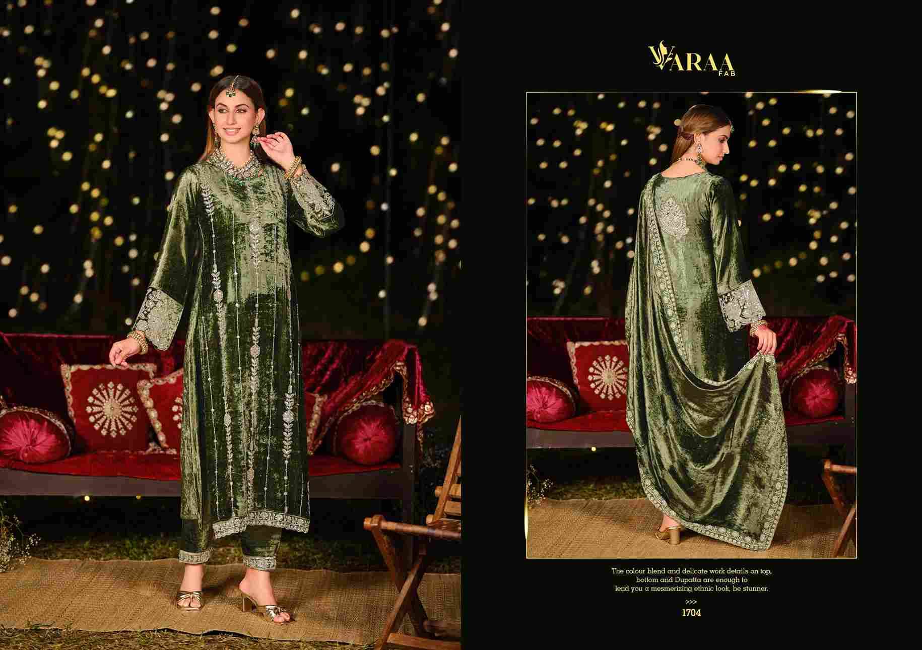 Gulbano Vol-1 By Varaa Fab 1701 To 1704 Series Beautiful Festive Suits Stylish Fancy Colorful Casual Wear & Ethnic Wear Pure Viscose Velvet Dresses At Wholesale Price