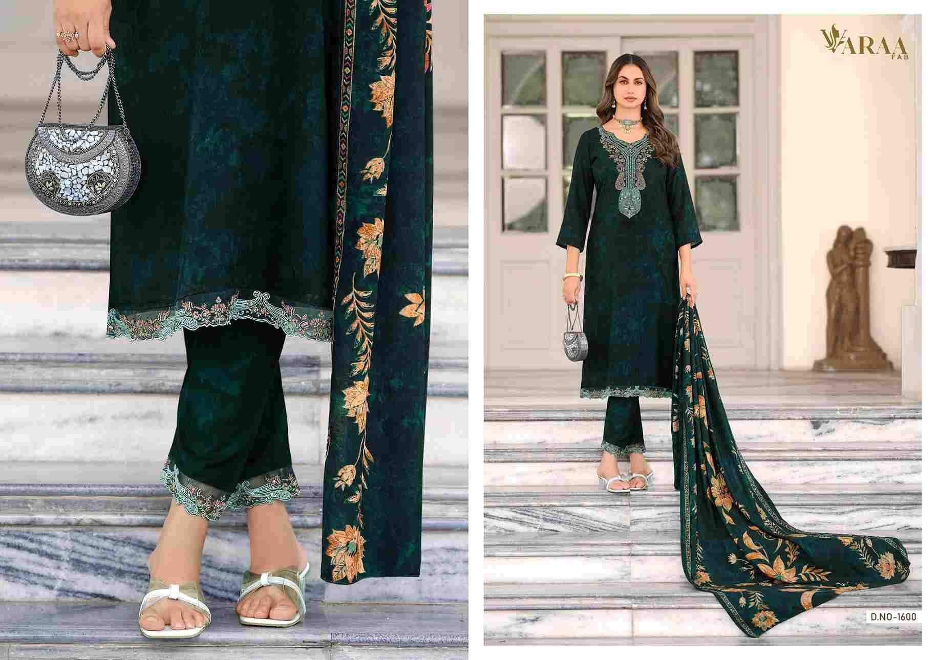 Irish By Varaa Fab 1600 To 1605 Series Beautiful Festive Suits Stylish Fancy Colorful Casual Wear & Ethnic Wear Pure Viscose Pashmina Dresses At Wholesale Price