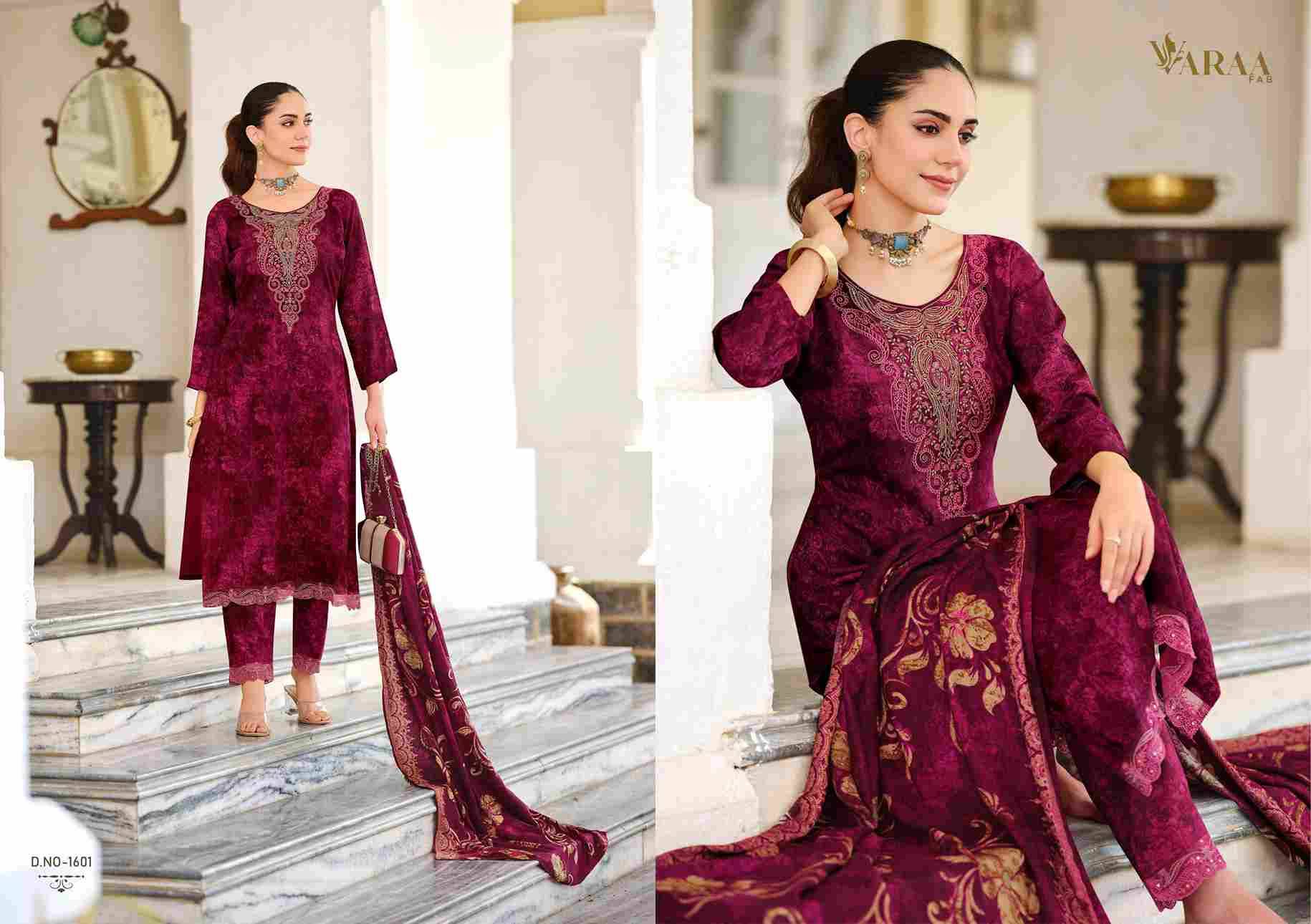 Irish By Varaa Fab 1600 To 1605 Series Beautiful Festive Suits Stylish Fancy Colorful Casual Wear & Ethnic Wear Pure Viscose Pashmina Dresses At Wholesale Price