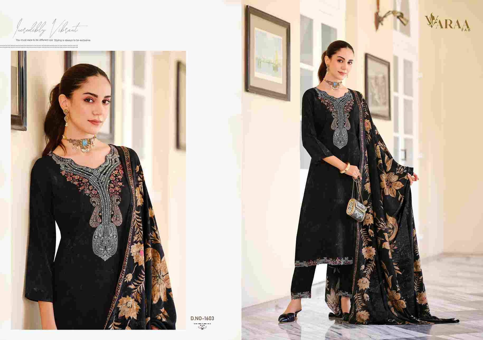 Irish By Varaa Fab 1600 To 1605 Series Beautiful Festive Suits Stylish Fancy Colorful Casual Wear & Ethnic Wear Pure Viscose Pashmina Dresses At Wholesale Price