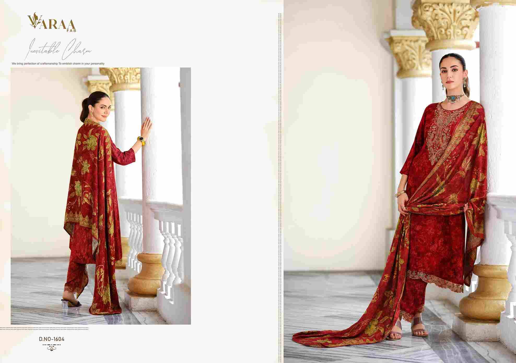 Irish By Varaa Fab 1600 To 1605 Series Beautiful Festive Suits Stylish Fancy Colorful Casual Wear & Ethnic Wear Pure Viscose Pashmina Dresses At Wholesale Price