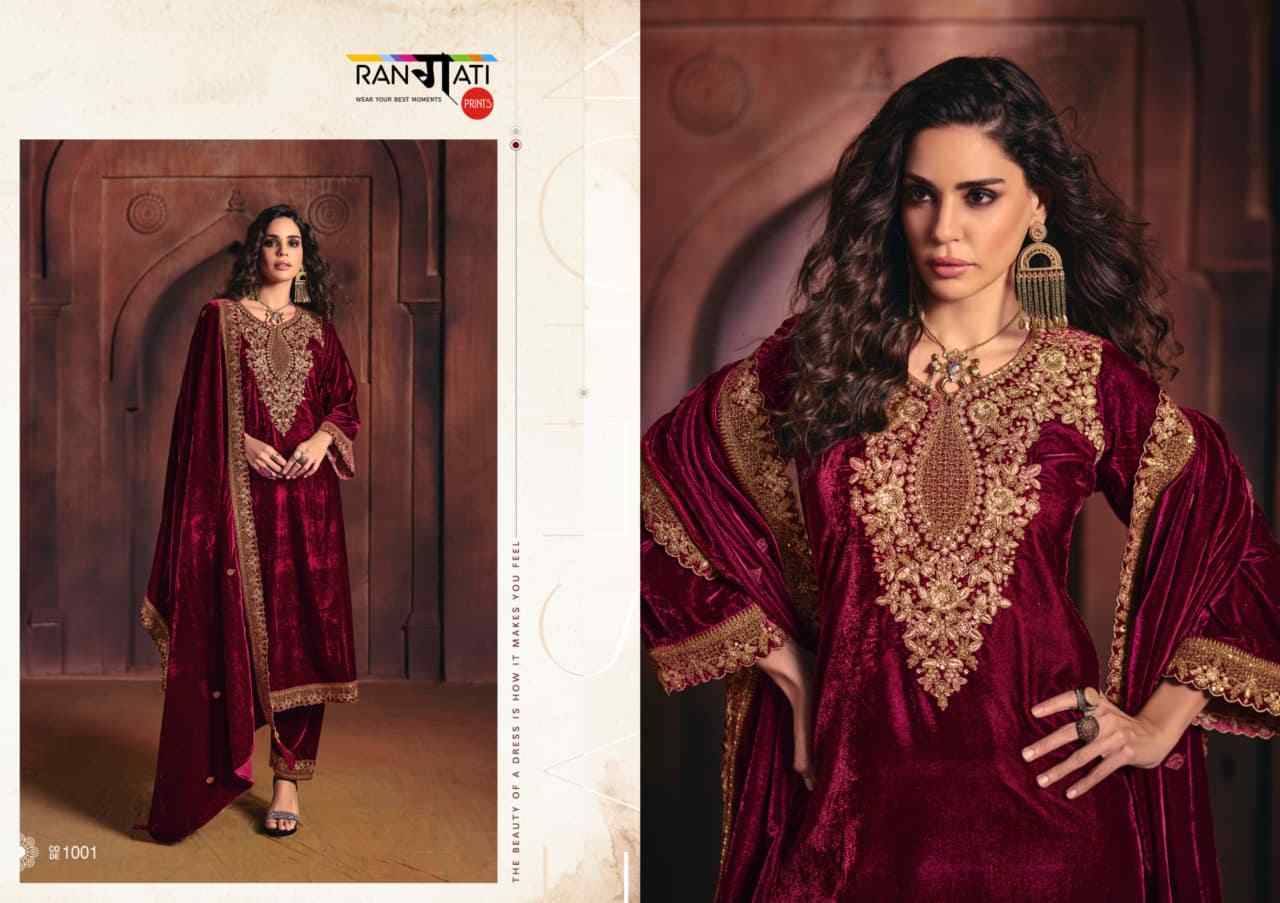 Naila By Rangati 1001 To 1004 Series Designer Festive Suits Beautiful Fancy Colorful Stylish Party Wear & Occasional Wear Silk Velvet Dresses At Wholesale Price