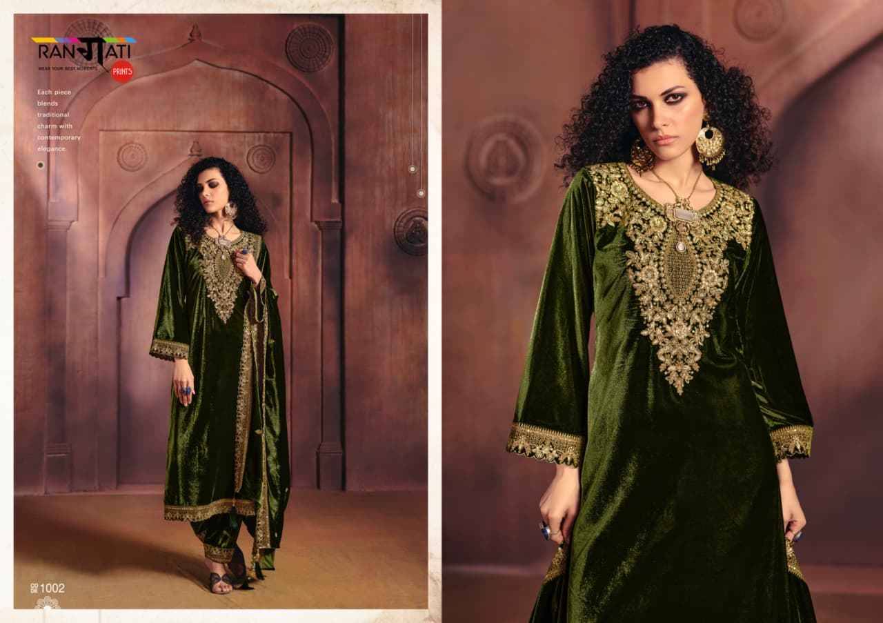 Naila By Rangati 1001 To 1004 Series Designer Festive Suits Beautiful Fancy Colorful Stylish Party Wear & Occasional Wear Silk Velvet Dresses At Wholesale Price