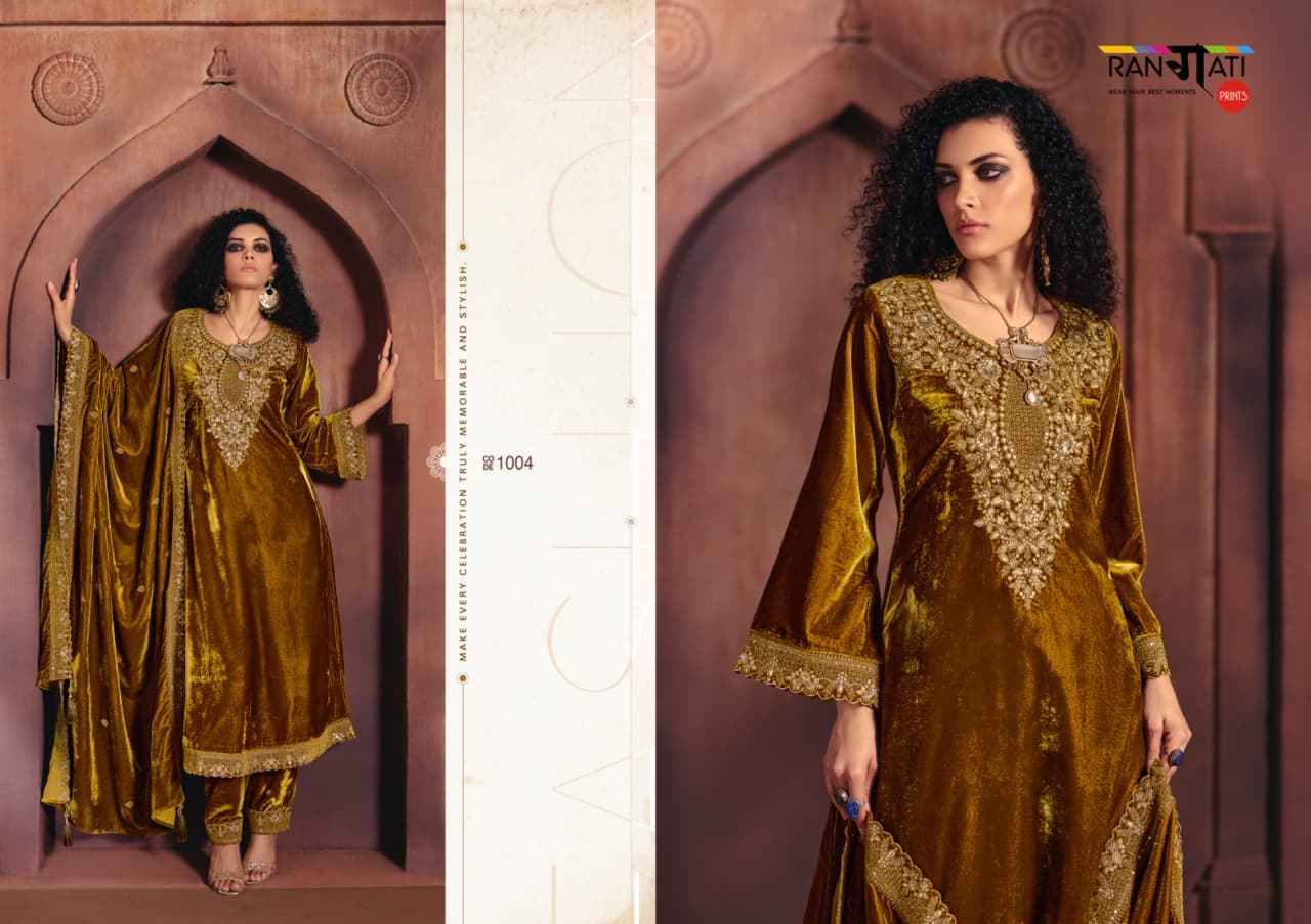 Naila By Rangati 1001 To 1004 Series Designer Festive Suits Beautiful Fancy Colorful Stylish Party Wear & Occasional Wear Silk Velvet Dresses At Wholesale Price