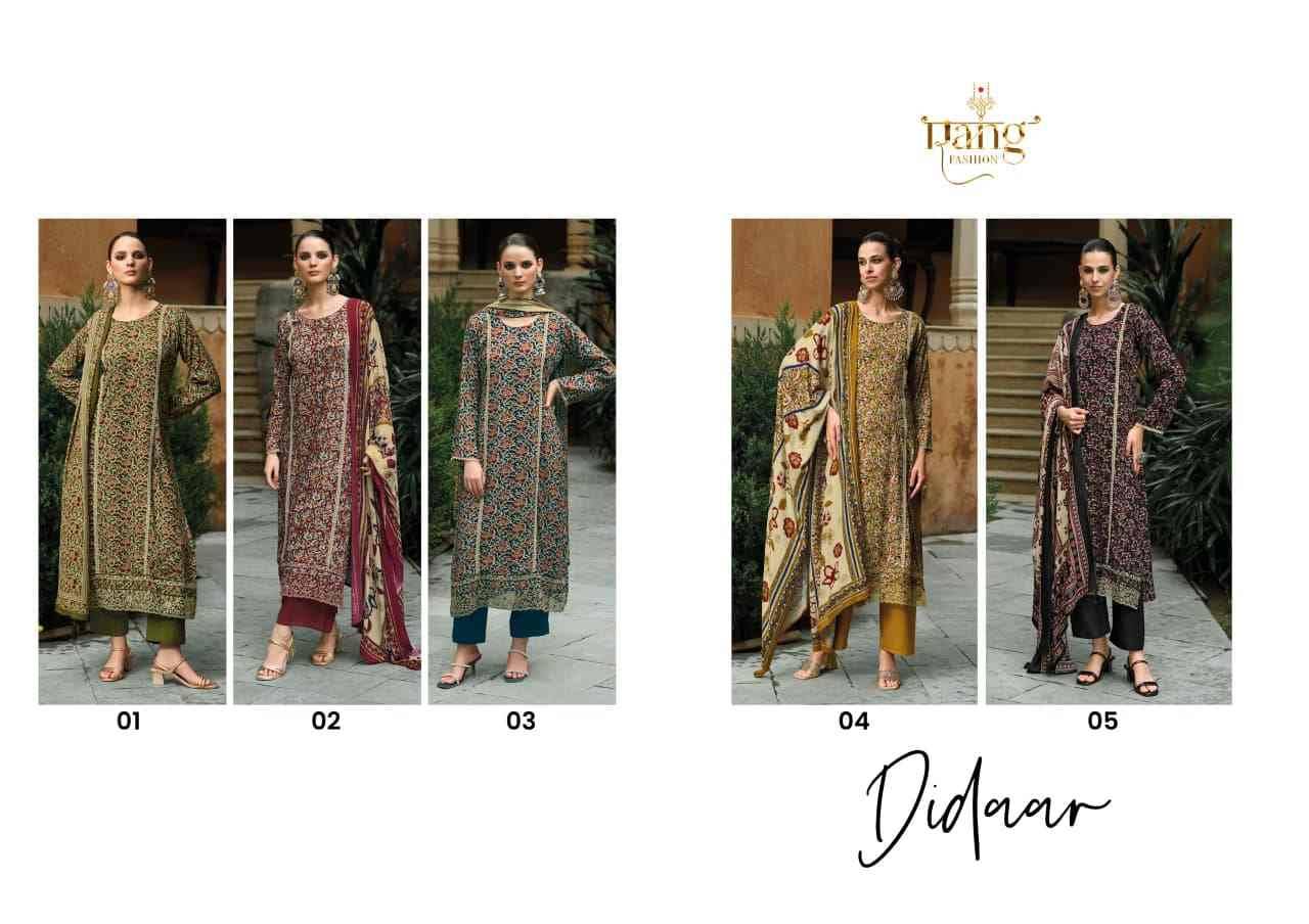 Didaar By Rang Fashion 01 To 05 Series Designer Festive Suits Beautiful Fancy Colorful Stylish Party Wear & Occasional Wear Pure Pashmina Dresses At Wholesale Price