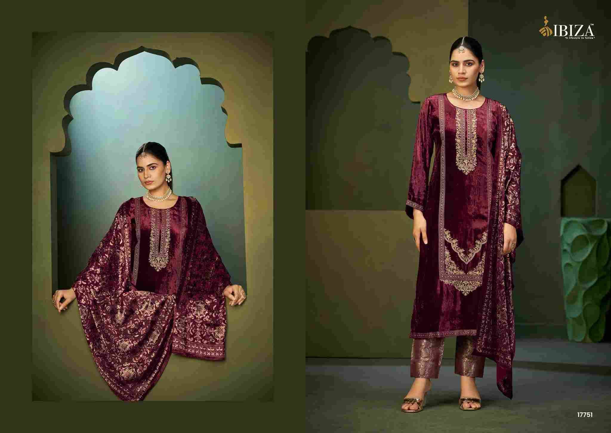 Jamila By Ibiza 17751 To 17754 Series Beautiful Festive Suits Colorful Stylish Fancy Casual Wear & Ethnic Wear Pure Viscose Velvet Dresses At Wholesale Price