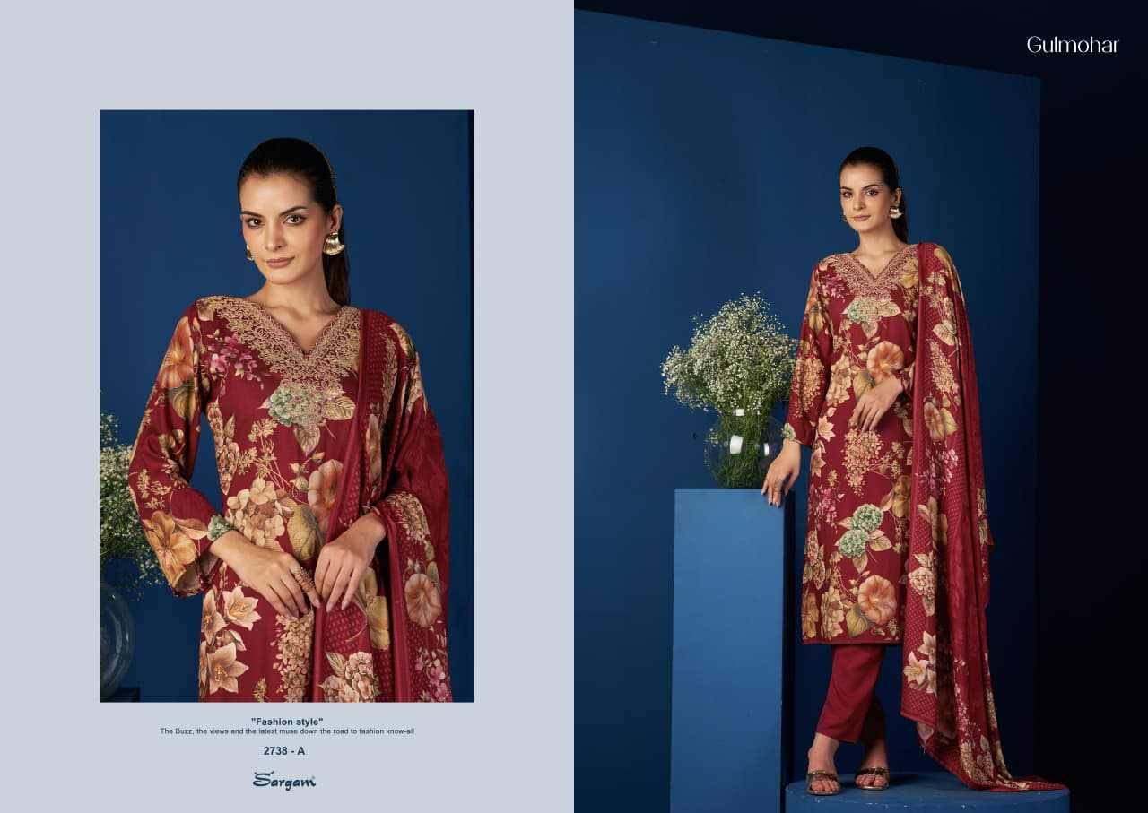 Gulmohar By Sargam Prints 2738-A To 2738-D Series Beautiful Festive Suits Stylish Fancy Colorful Casual Wear & Ethnic Wear Pure Viscose Pashmina Dresses At Wholesale Price