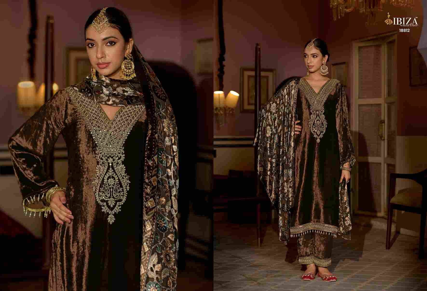 Henna By Ibiza 18811 To 18814 Series Beautiful Festive Suits Colorful Stylish Fancy Casual Wear & Ethnic Wear Pure Viscose Velvet Dresses At Wholesale Price