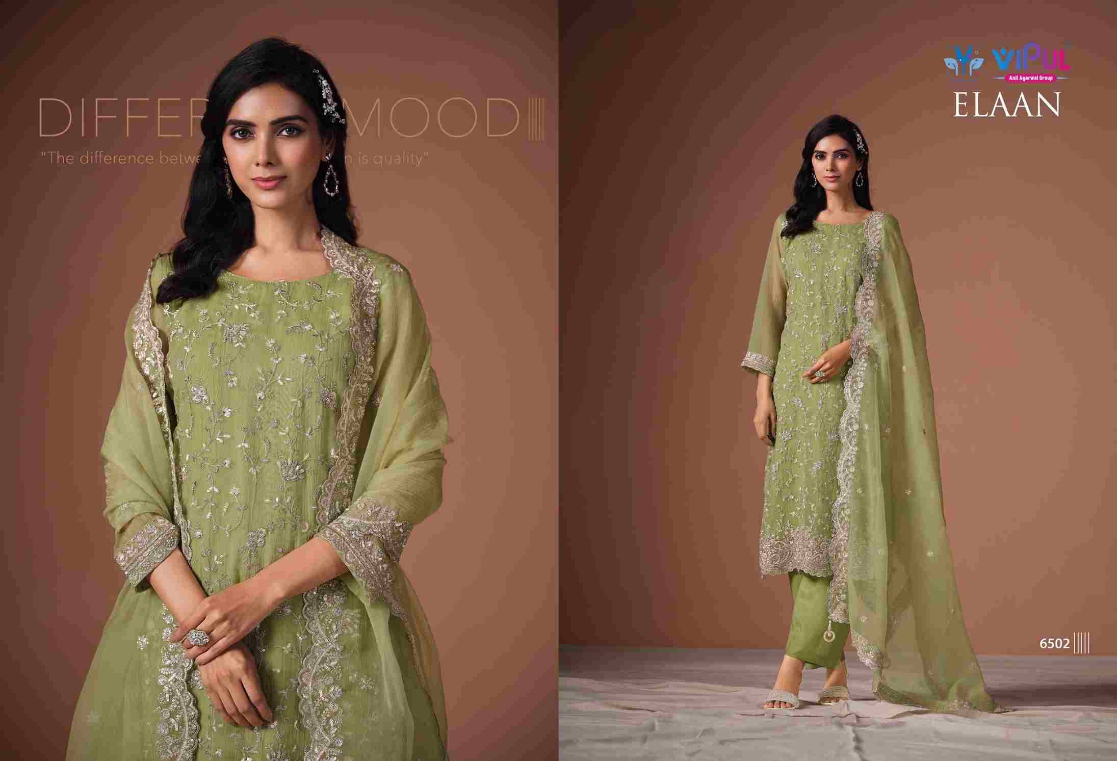 Elaan By Vipul Fashion 6401 To 6406 Series Designer Festive Suits Beautiful Fancy Stylish Colorful Party Wear & Occasional Wear Chiffon With Embroidery Dresses At Wholesale Price