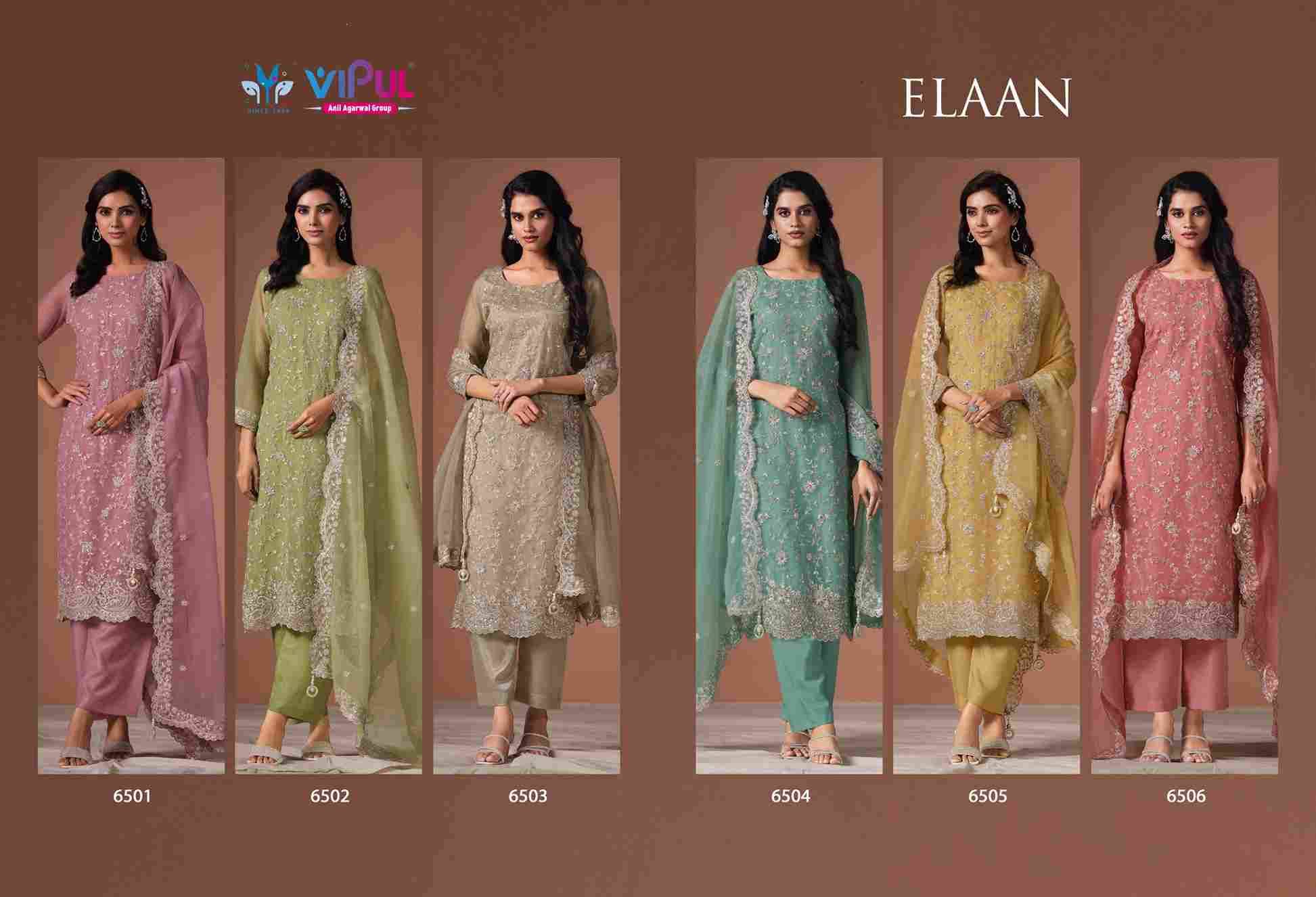 Elaan By Vipul Fashion 6401 To 6406 Series Designer Festive Suits Beautiful Fancy Stylish Colorful Party Wear & Occasional Wear Chiffon With Embroidery Dresses At Wholesale Price