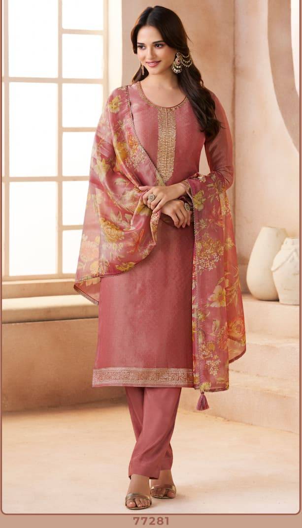 Kanchi Vol-2 By Kuleesh 77281 To 77284 Series Designer Festive Suits Collection Beautiful Stylish Fancy Colorful Party Wear & Occasional Wear Silk Dresses At Wholesale Price