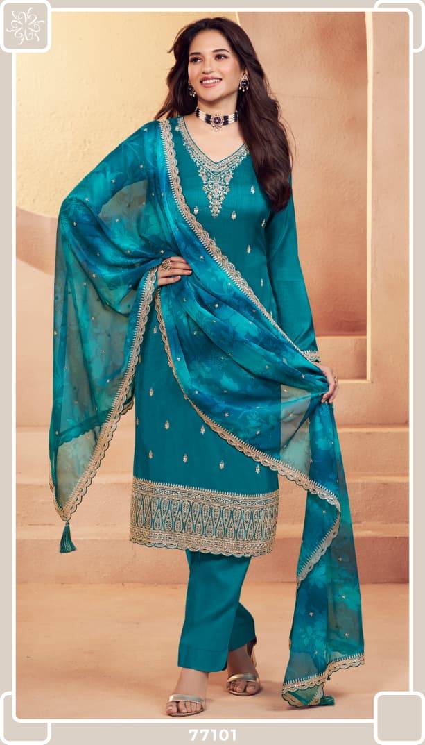 Falak By Kuleesh 77101 To 77104 Series Designer Festive Suits Collection Beautiful Stylish Fancy Colorful Party Wear & Occasional Wear Fancy Dresses At Wholesale Price