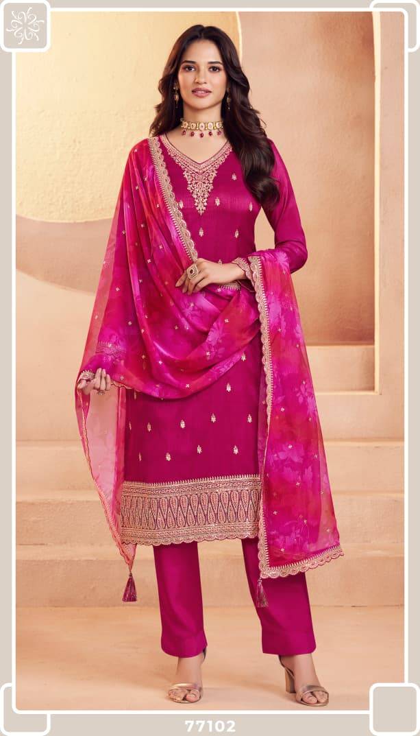 Falak By Kuleesh 77101 To 77104 Series Designer Festive Suits Collection Beautiful Stylish Fancy Colorful Party Wear & Occasional Wear Fancy Dresses At Wholesale Price