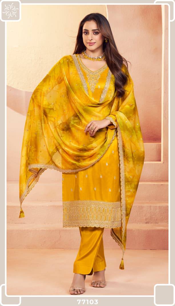 Falak By Kuleesh 77101 To 77104 Series Designer Festive Suits Collection Beautiful Stylish Fancy Colorful Party Wear & Occasional Wear Fancy Dresses At Wholesale Price