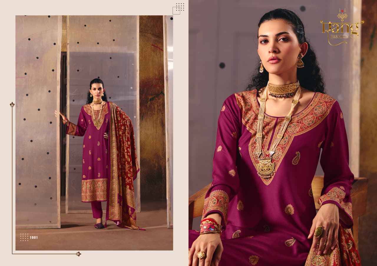 Jamawar By Rang Fashion 1001 To 1006 Series Designer Festive Suits Beautiful Fancy Colorful Stylish Party Wear & Occasional Wear Pure Pashmina Dresses At Wholesale Price