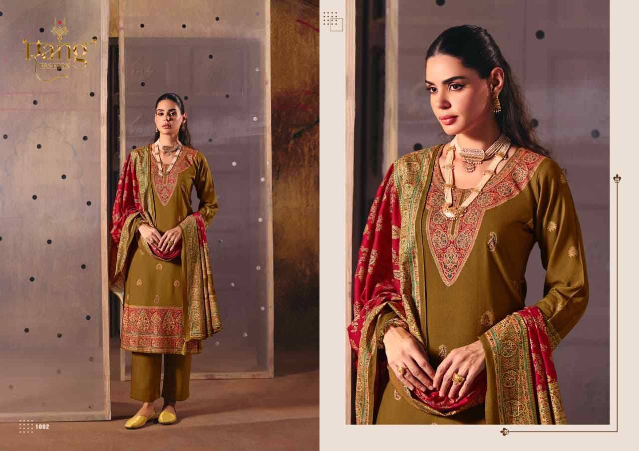 Jamawar By Rang Fashion 1001 To 1006 Series Designer Festive Suits Beautiful Fancy Colorful Stylish Party Wear & Occasional Wear Pure Pashmina Dresses At Wholesale Price
