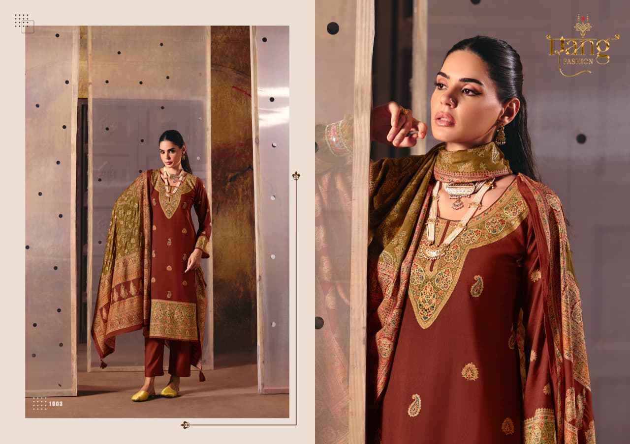 Jamawar By Rang Fashion 1001 To 1006 Series Designer Festive Suits Beautiful Fancy Colorful Stylish Party Wear & Occasional Wear Pure Pashmina Dresses At Wholesale Price