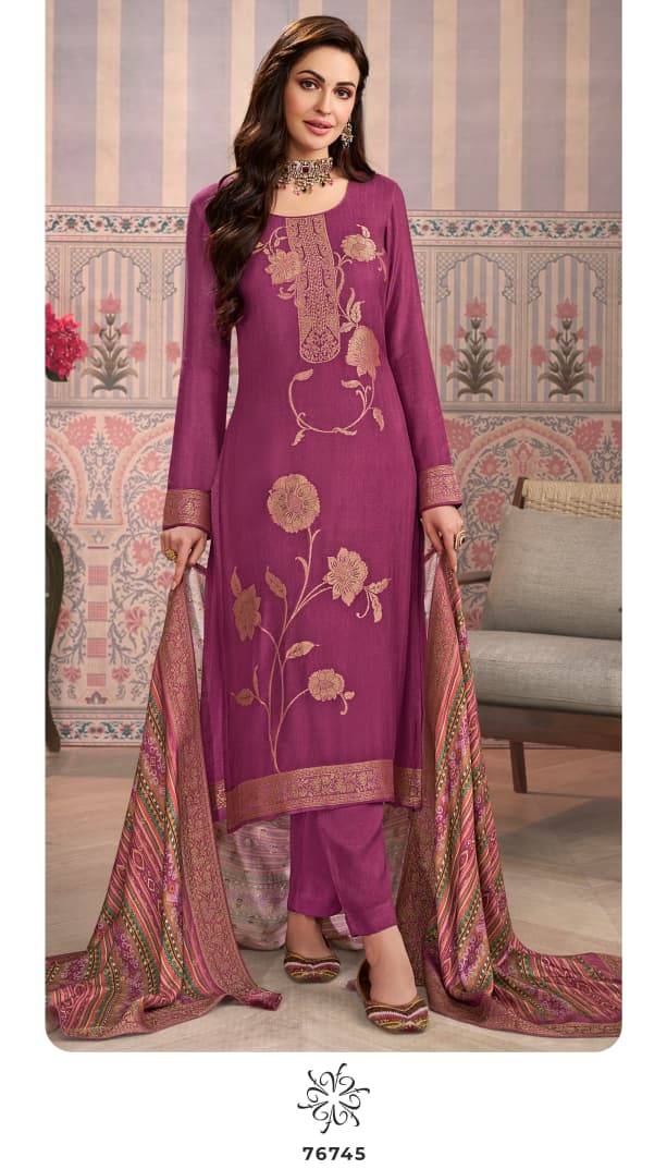 Kervin Ananta Vol-6 By Vinay Fashion 76741 To 76746 Series Beautiful Suits Colorful Stylish Fancy Casual Wear & Ethnic Wear Viscose Pashmina Dresses At Wholesale Price