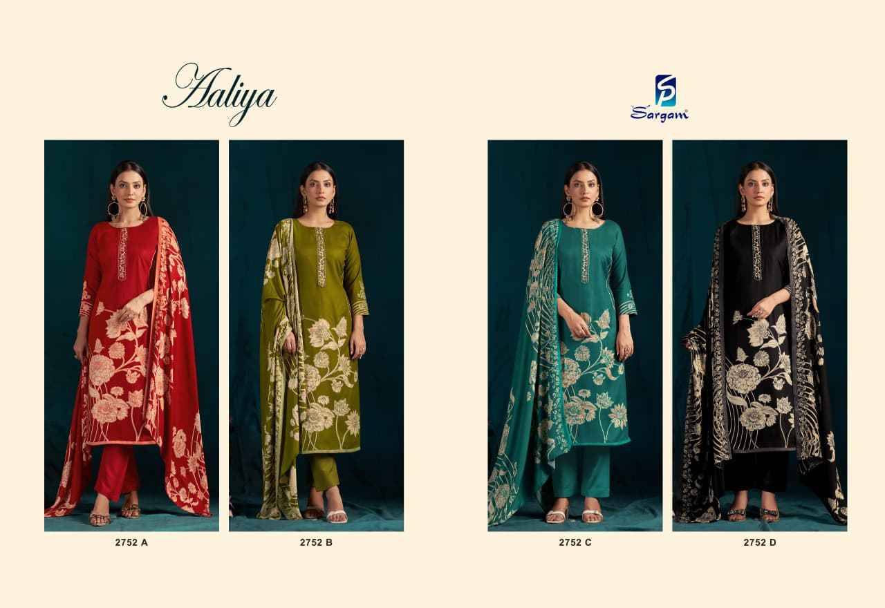 Aaliya By Sargam Prints 2752-A To 2752-D Series Beautiful Festive Suits Stylish Fancy Colorful Casual Wear & Ethnic Wear Pure Viscose Pashmina Dresses At Wholesale Price