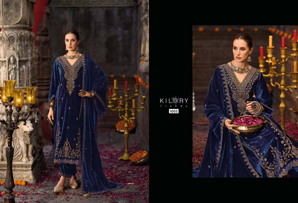 Rooh-E-Gulzar By Kaavish 1001 To 1006 Series Beautiful Festive Suits Colorful Stylish Fancy Casual Wear & Ethnic Wear Pure Velvet Dresses At Wholesale Price