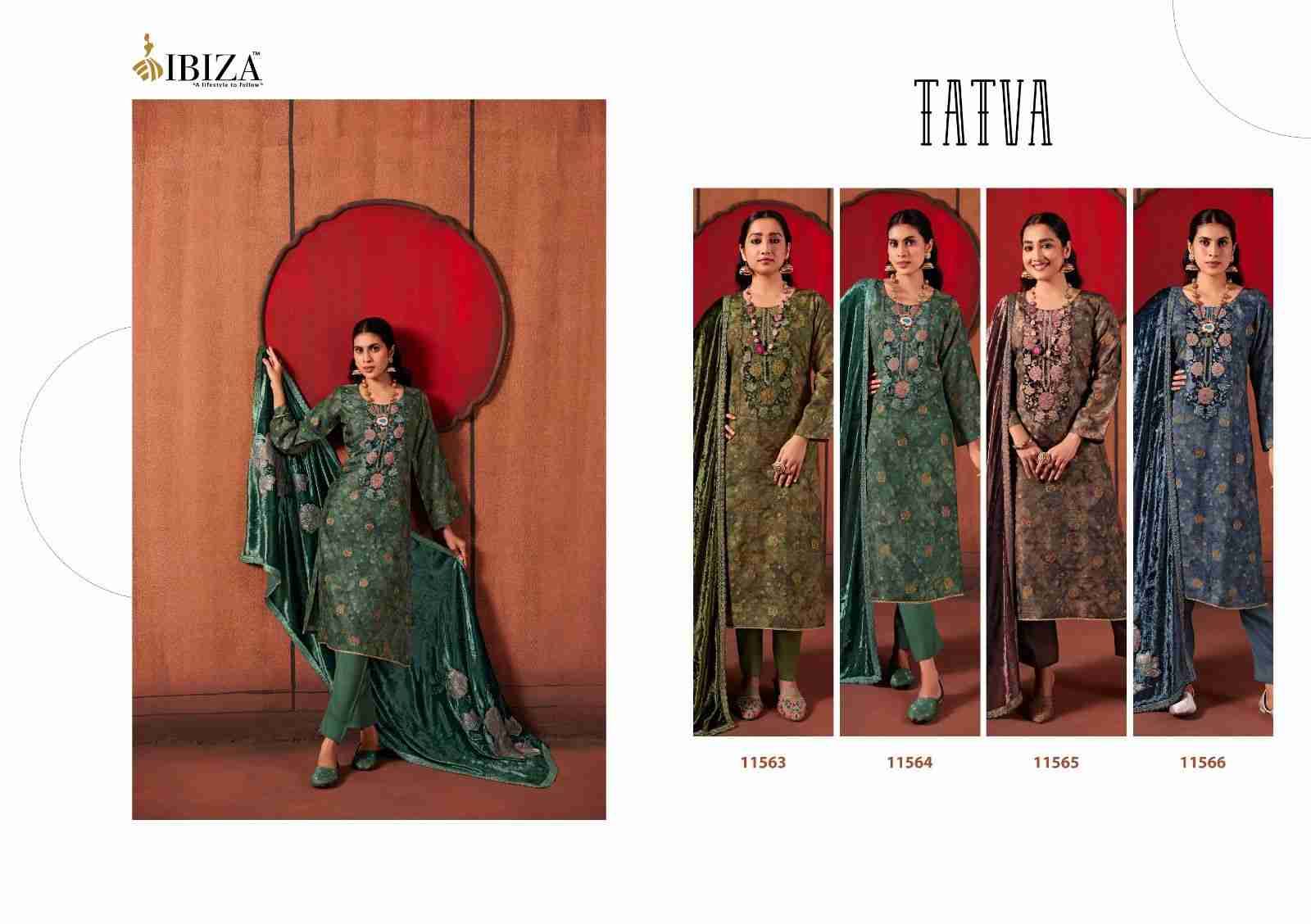 Tatva By Ibiza 11563 To 11566 Series Beautiful Festive Suits Colorful Stylish Fancy Casual Wear & Ethnic Wear Pure Silk Jacquard Dresses At Wholesale Price