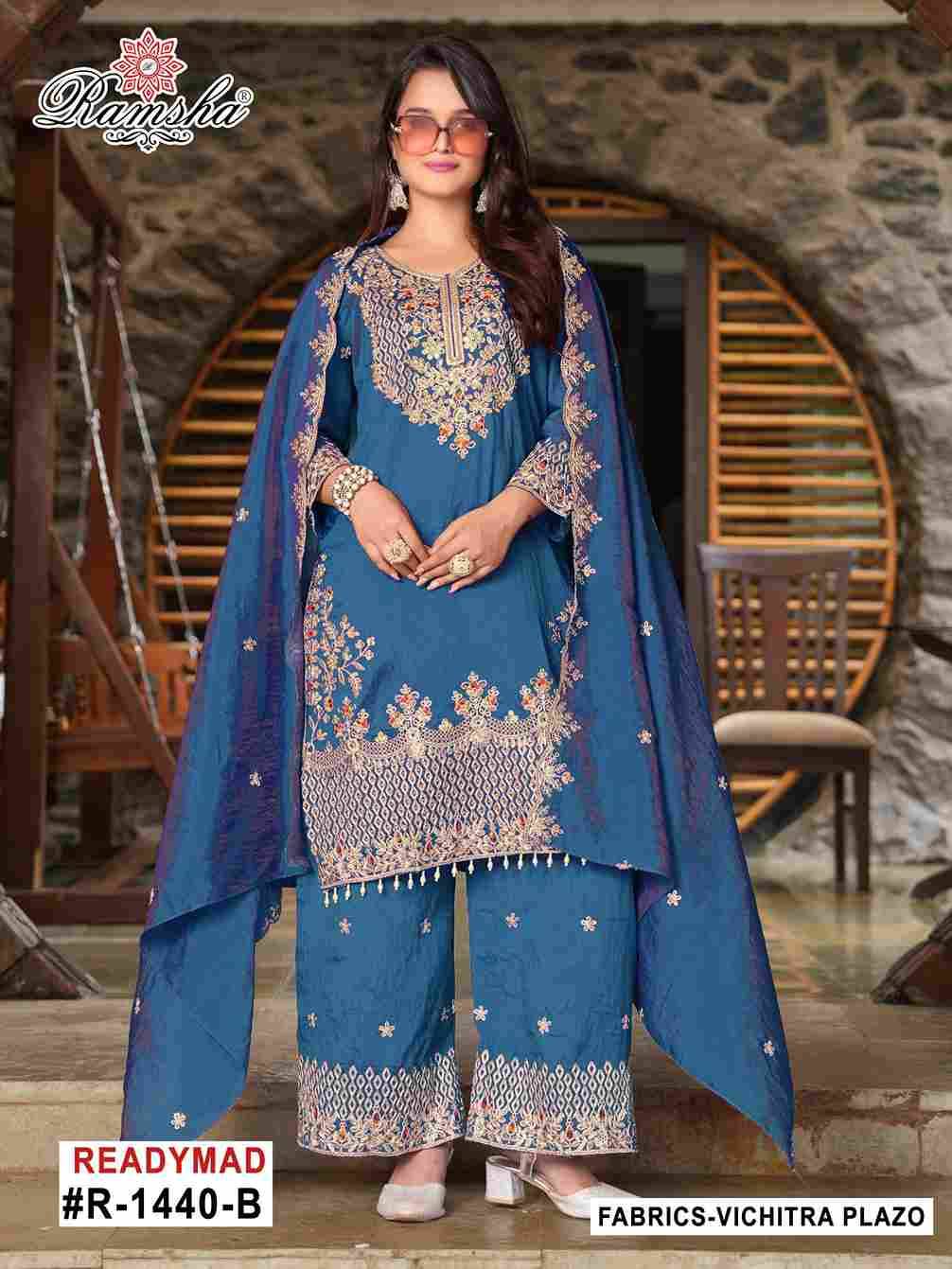 Ramsha 1440 Colours By Ramsha 1440-A To 1440-D Series Designer Pakistani Suits Beautiful Fancy Colorful Stylish Party Wear & Occasional Wear Vichitra Embroidered Dresses At Wholesale Price