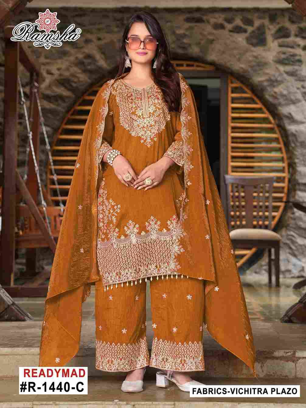 Ramsha 1440 Colours By Ramsha 1440-A To 1440-D Series Designer Pakistani Suits Beautiful Fancy Colorful Stylish Party Wear & Occasional Wear Vichitra Embroidered Dresses At Wholesale Price
