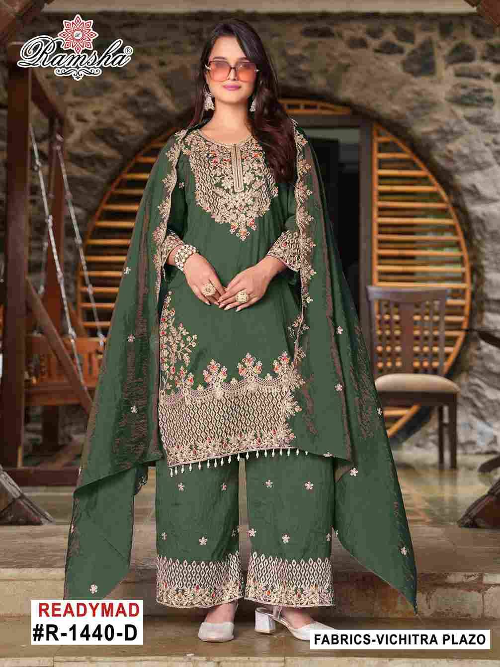 Ramsha 1440 Colours By Ramsha 1440-A To 1440-D Series Designer Pakistani Suits Beautiful Fancy Colorful Stylish Party Wear & Occasional Wear Vichitra Embroidered Dresses At Wholesale Price