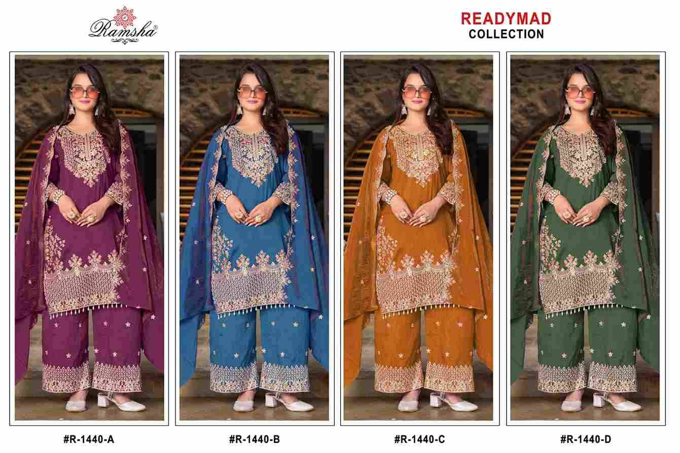 Ramsha 1440 Colours By Ramsha 1440-A To 1440-D Series Designer Pakistani Suits Beautiful Fancy Colorful Stylish Party Wear & Occasional Wear Vichitra Embroidered Dresses At Wholesale Price