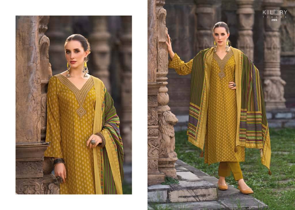 Tarannum By Kilory 2101 To 2106 Series Beautiful Festive Suits Colorful Stylish Fancy Casual Wear & Ethnic Wear Pure Pashmina Dresses At Wholesale Price