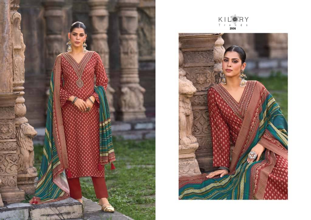 Tarannum By Kilory 2101 To 2106 Series Beautiful Festive Suits Colorful Stylish Fancy Casual Wear & Ethnic Wear Pure Pashmina Dresses At Wholesale Price