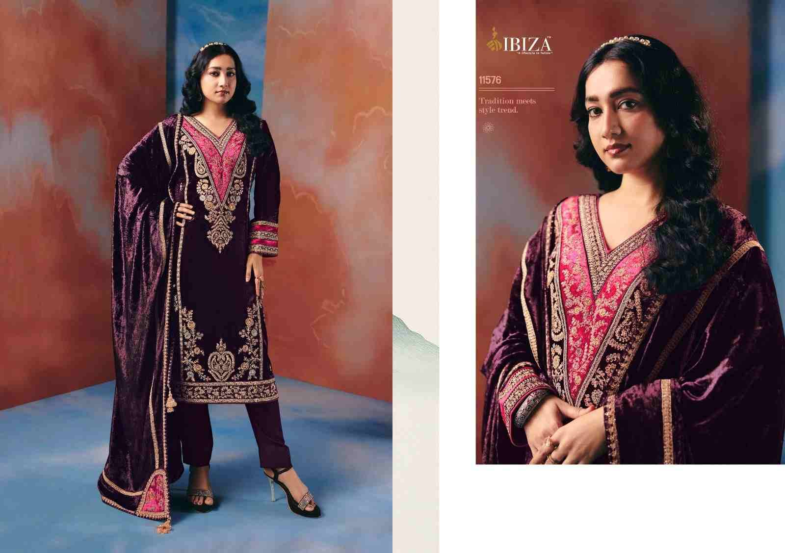 Taamasi By Ibiza 11575 To 11578 Series Beautiful Festive Suits Colorful Stylish Fancy Casual Wear & Ethnic Wear Pure Viscose Velvet Dresses At Wholesale Price