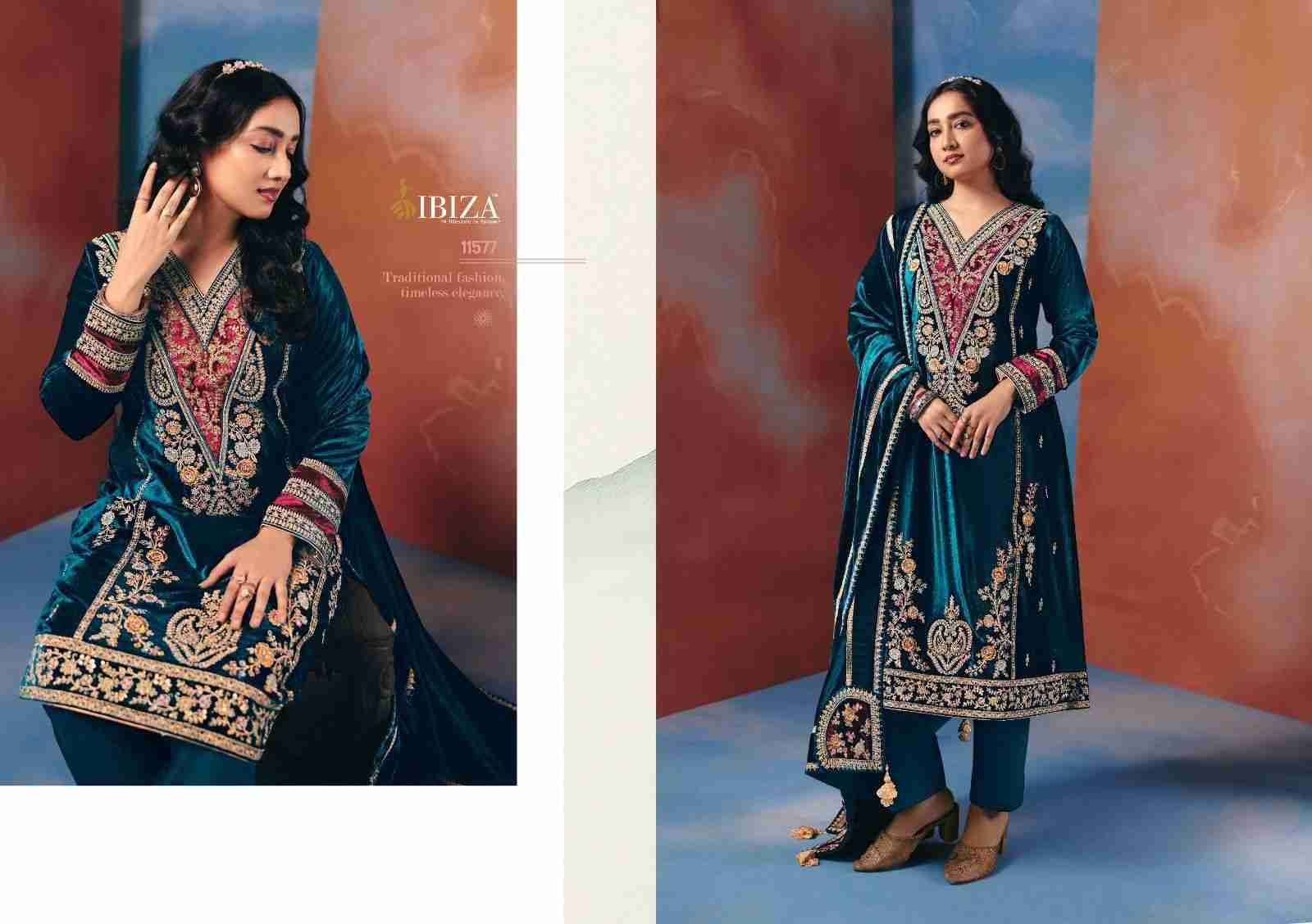 Taamasi By Ibiza 11575 To 11578 Series Beautiful Festive Suits Colorful Stylish Fancy Casual Wear & Ethnic Wear Pure Viscose Velvet Dresses At Wholesale Price