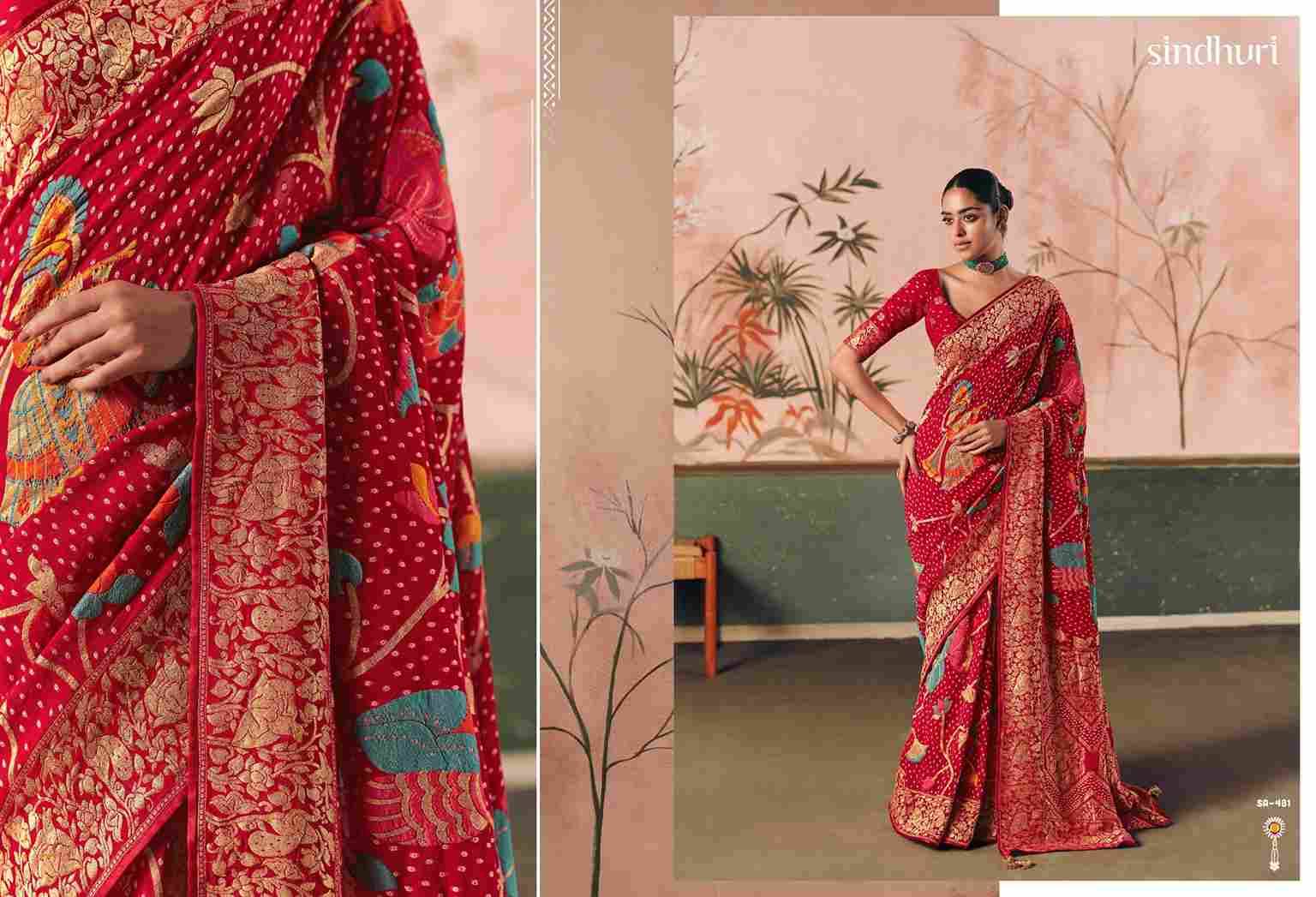 Bindiya By Kimora Fashion 481 To 491 Series Indian Traditional Wear Collection Beautiful Stylish Fancy Colorful Party Wear & Occasional Wear Pure Georgette Sarees At Wholesale Price