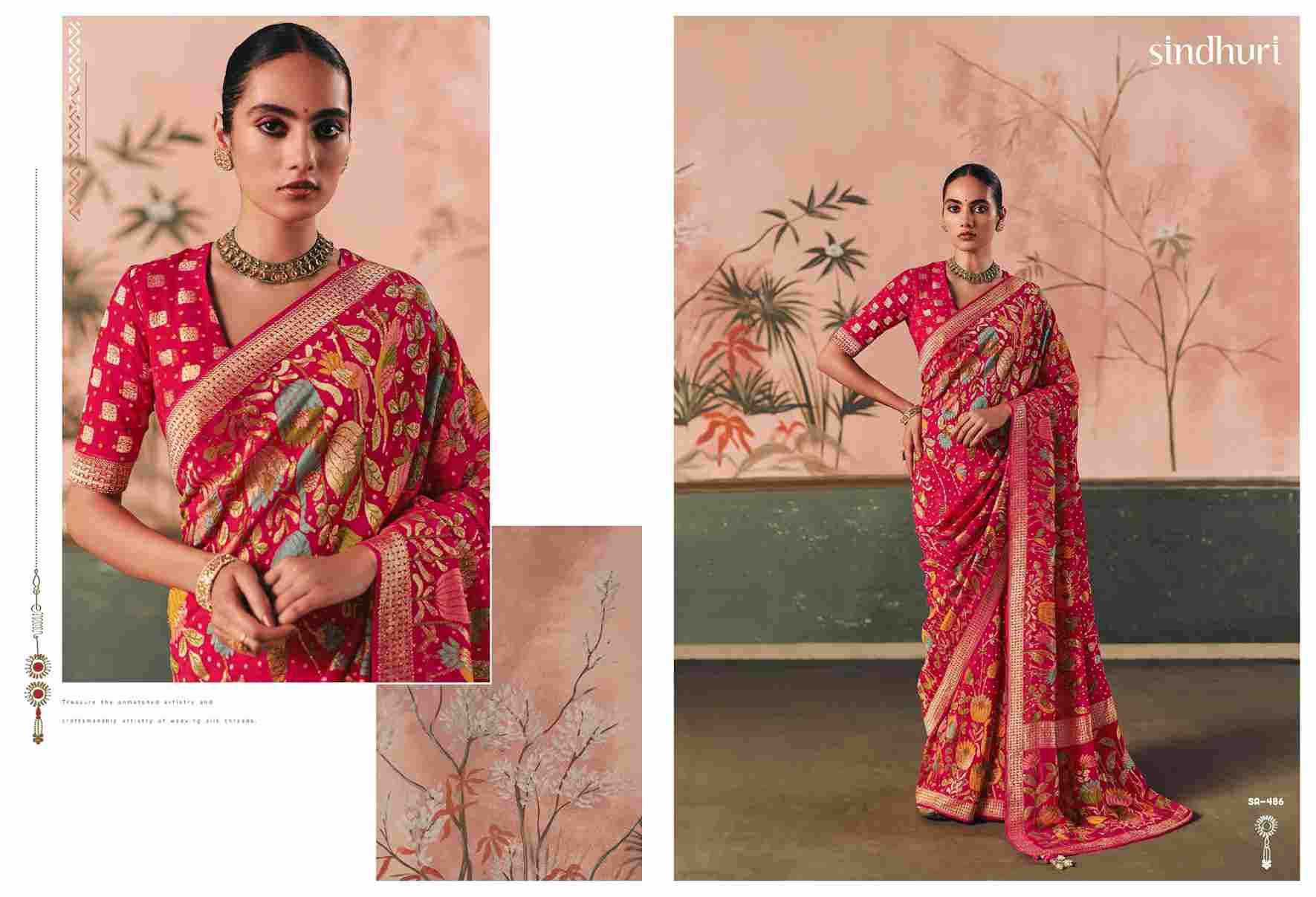 Bindiya By Kimora Fashion 481 To 491 Series Indian Traditional Wear Collection Beautiful Stylish Fancy Colorful Party Wear & Occasional Wear Pure Georgette Sarees At Wholesale Price