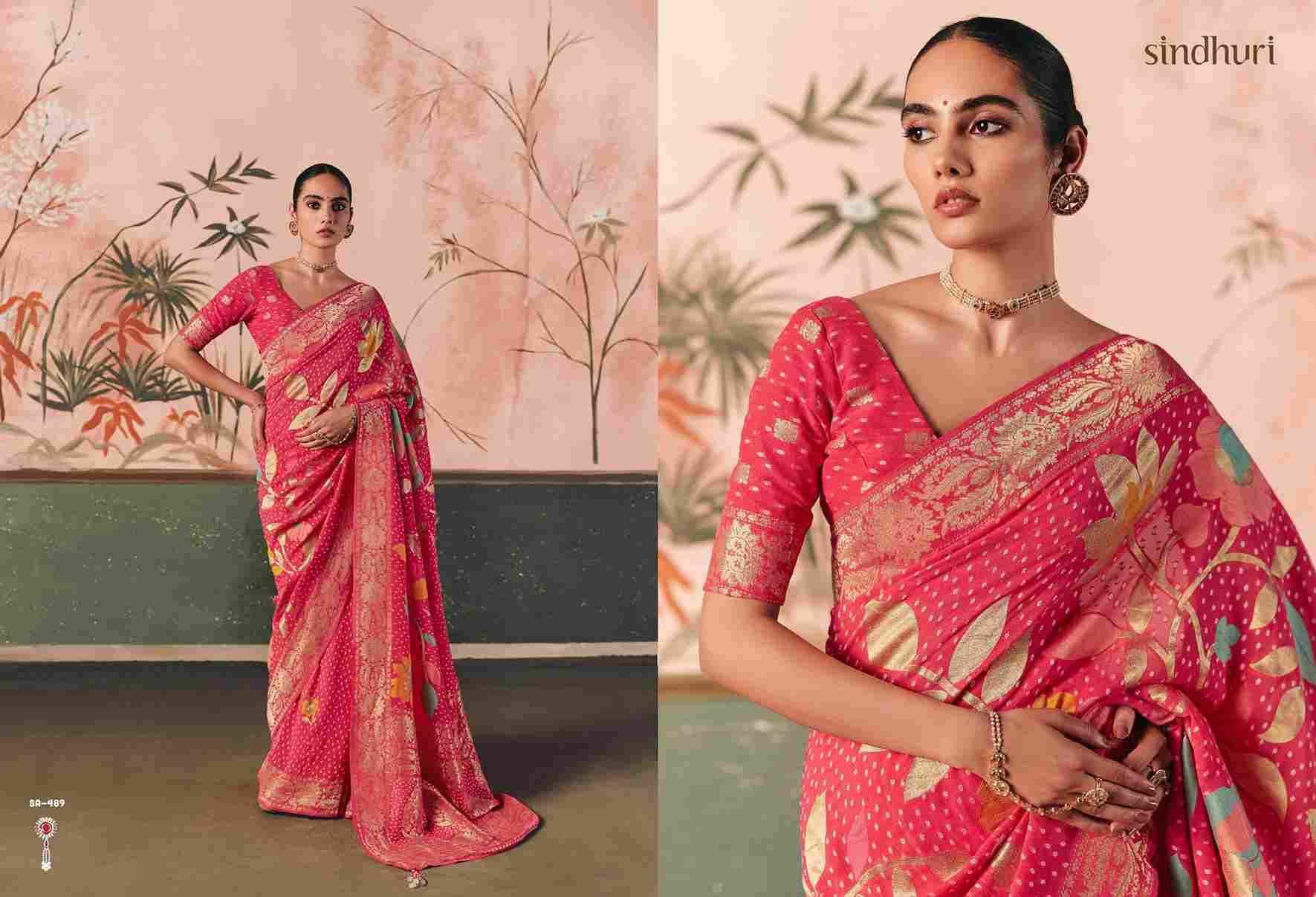 Bindiya By Kimora Fashion 481 To 491 Series Indian Traditional Wear Collection Beautiful Stylish Fancy Colorful Party Wear & Occasional Wear Pure Georgette Sarees At Wholesale Price